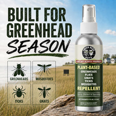 Detalle de la textura aceitosa del spray Greenhead Guys que facilita adherencia
