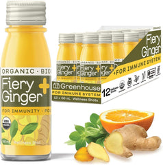 Greenhouse Juice Co. frente del pack mostrando 12 viales beneficios de portabilidad