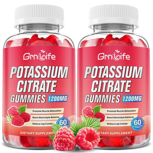 GrnLife gominolas citrato potasio 2-pack, consumo diario cómodo