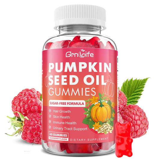 Gomitas GrnLife con aceite de calabaza y frambuesa para consumo diario