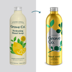 Grove Co. envase de aluminio reciclable, aspecto duradero y sostenible