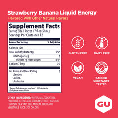 GU Energy sobre abierto y contenido listo para beber para recuperación rápida