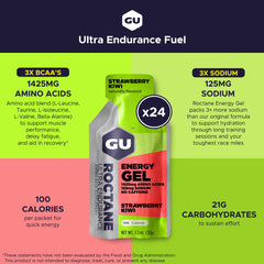 GU Roctane textura del gel en primer plano, absorción rápida para energía