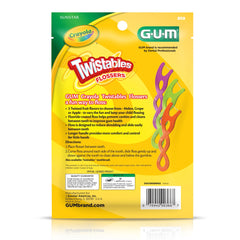 GUM Crayola etiqueta del paquete con información de flúor y cantidad