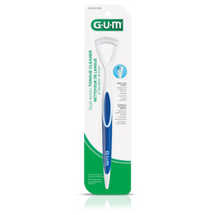GUM limpiador junto a regla mostrando tamaño y alcance del mango largo