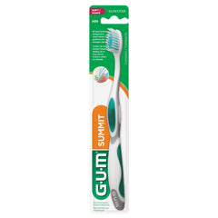 GUM cepillo en ambiente de baño que sugiere rutina diaria saludable
