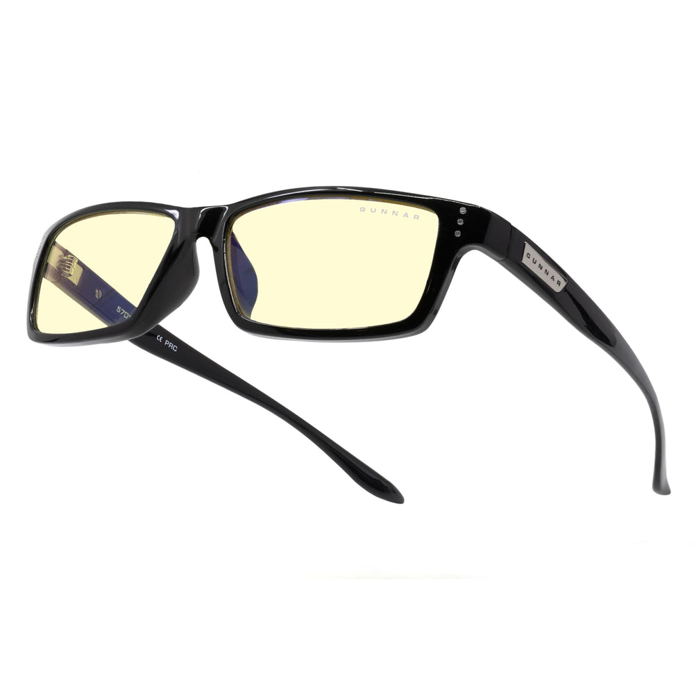 GUNNAR Riot Amber frontal mostrando forma amplia y comodidad