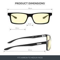 Detalle de lente Gunnar Vertex con textura y filtrado visible para protección