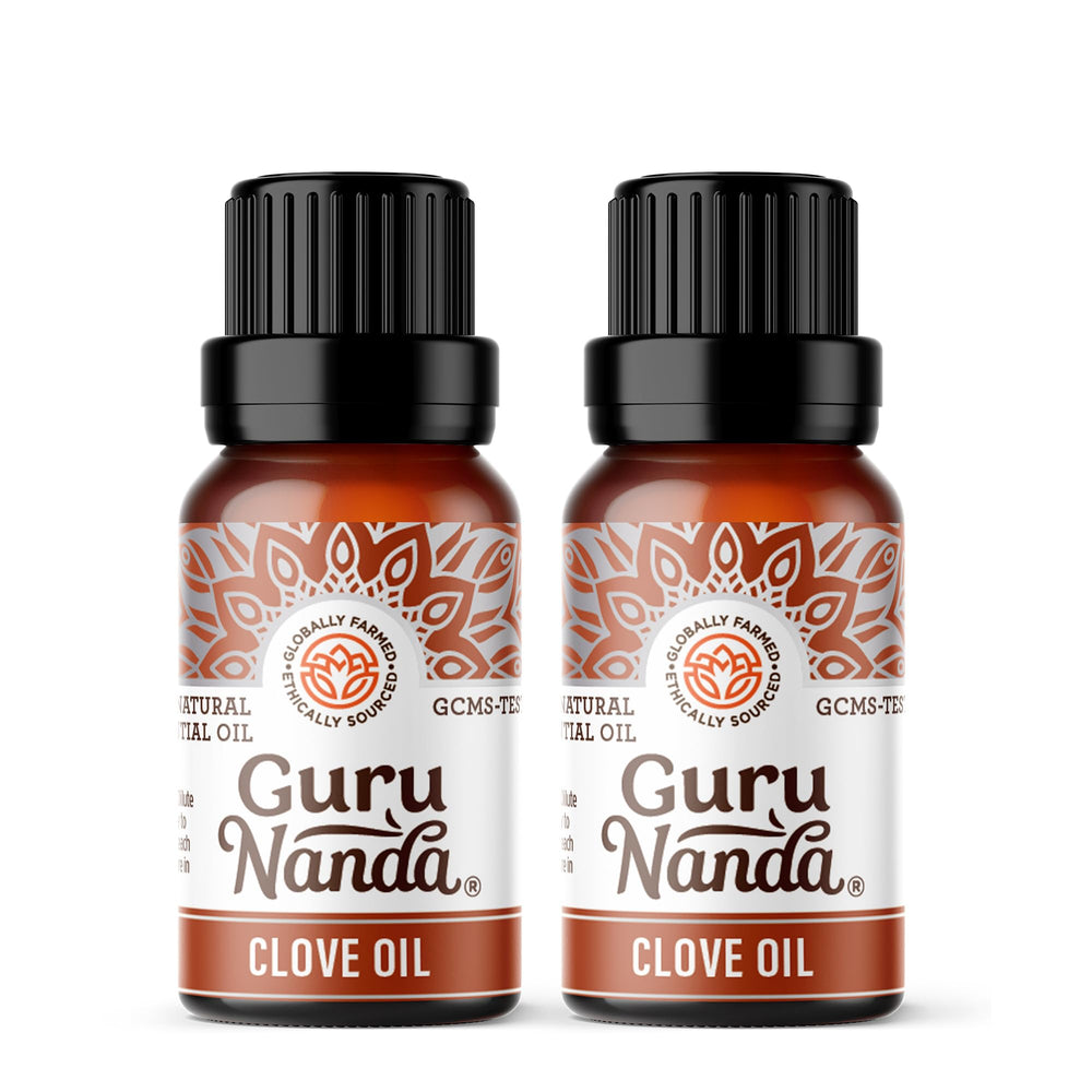 GuruNanda frascos de clavo pack frontal, presentación resistente y pura