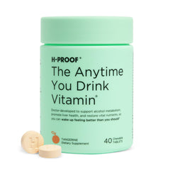 H-PROOF frente del envase mostrando sabor mandarina y conveniencia