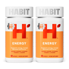 Health By Habit frasco frontal mostrando el diseño nuevo y beneficios claros