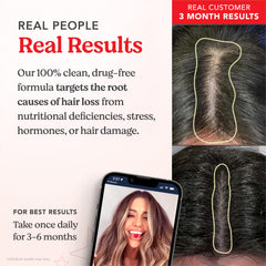 Etiqueta de HAIRtamin con ingredientes y biotina, ayuda a conocer la composición