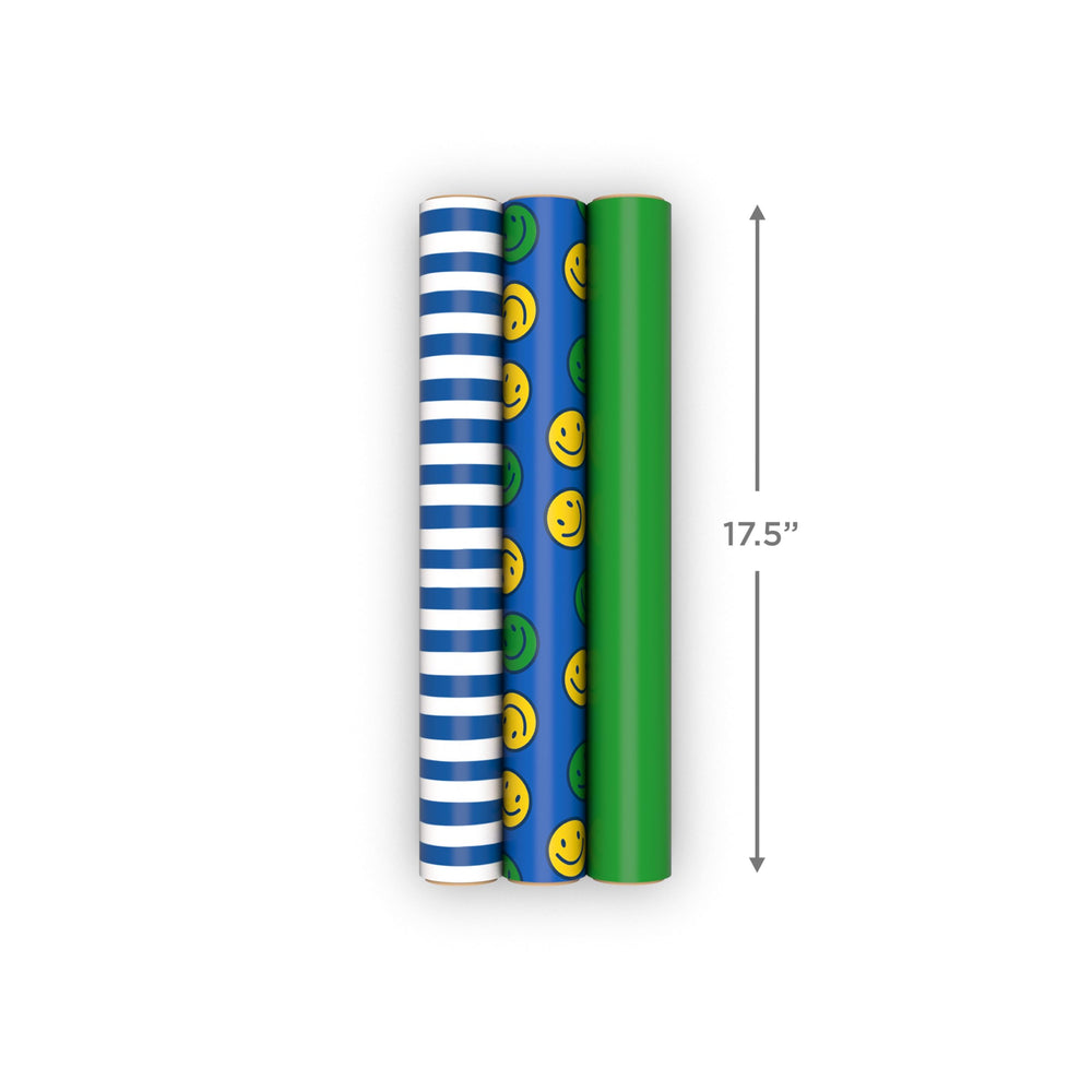 Hallmark rollo verde sólido desplegado, versátil para Día del Padre y regalos unisex