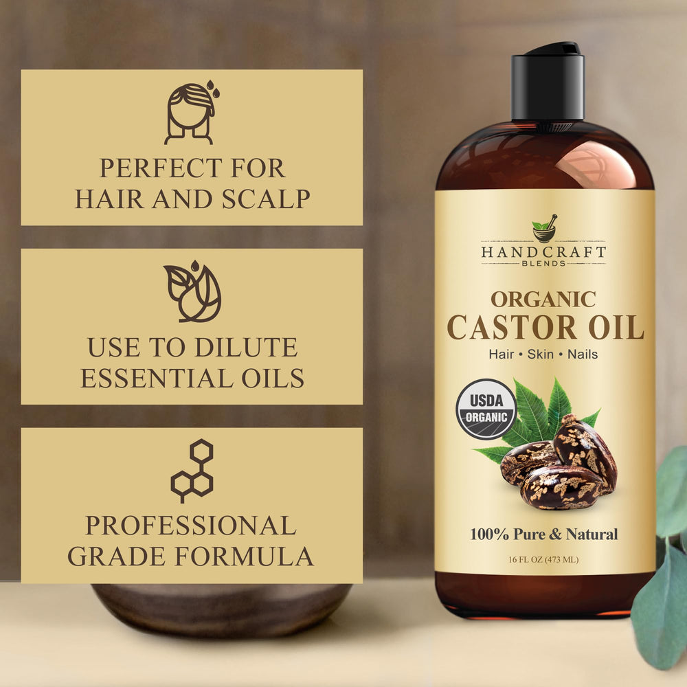 Handcraft Blends textura espesa del aceite de ricino, visual de densidad y pureza