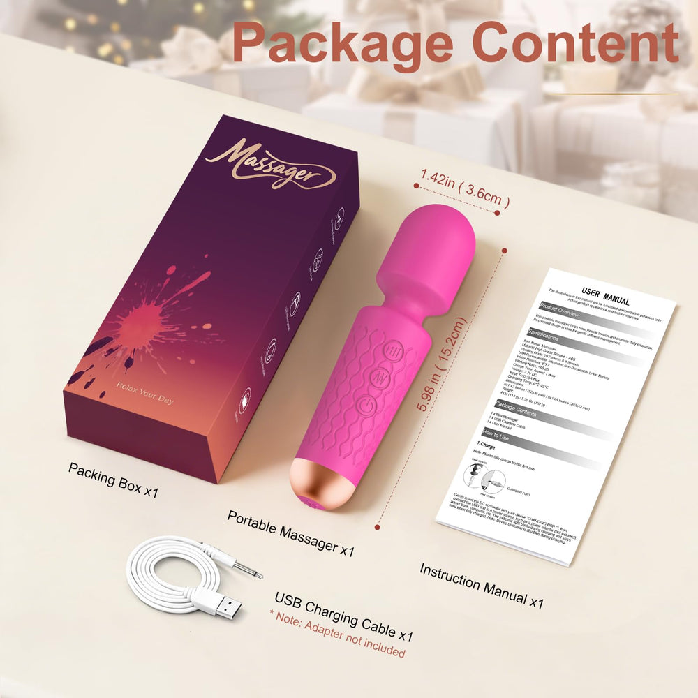 Handheld Massager base con puerto de carga, recarga USB integrada y práctica