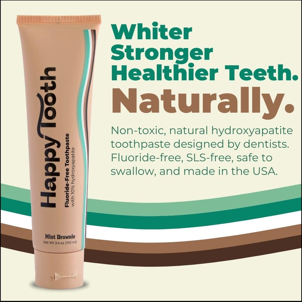 Happy Tooth primer plano de textura cremosa que enfatiza suavidad y aplicabilidad segura