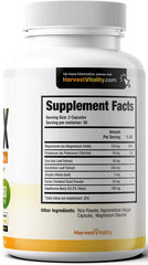 Harvest Vitality Lipitrex etiqueta con lista de ingredientes y electrolitos