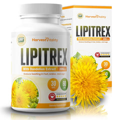 Harvest Vitality Lipitrex frasco frontal mostrando envase y beneficios