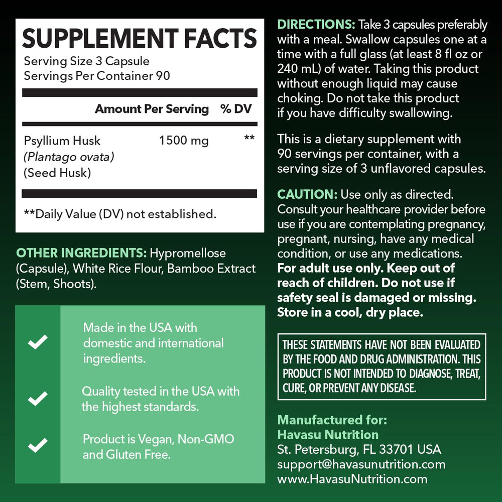 HAVASU NUTRITION cápsulas dosificadas en mano para toma fácil y práctica