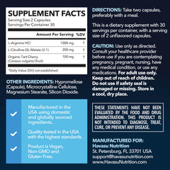 HAVASU NUTRITION cápsulas en mano mostrando textura y calidad vegana