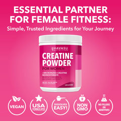 HAVASU NUTRITION Creatine for Women supports lean muscle development.