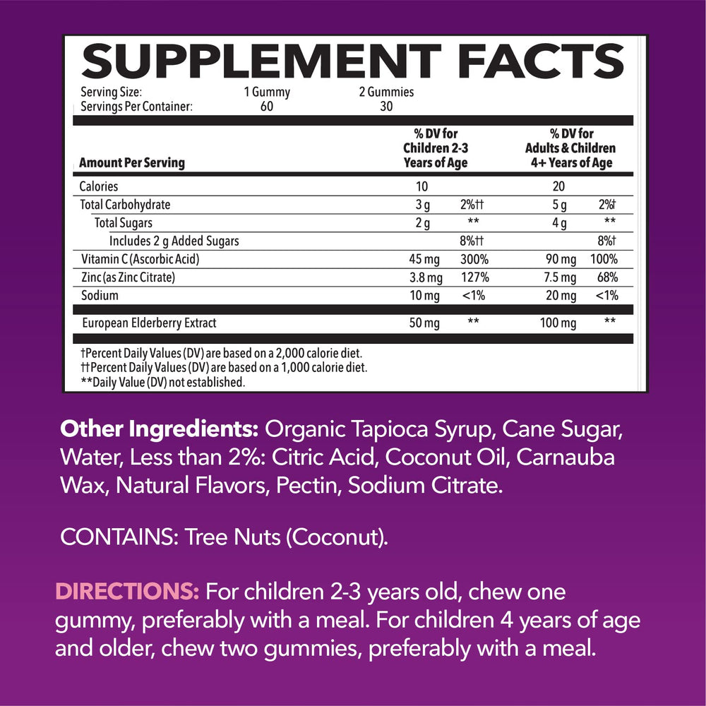 Close-up of HAVASU NUTRITION Elderberry Gummies for Kids showing soft chewable texture.