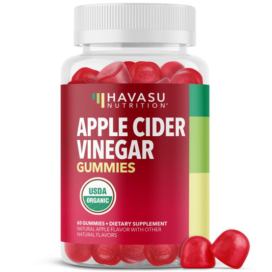 HAVASU NUTRITION envase frontal mostrando 60 gomitas y sello orgánico