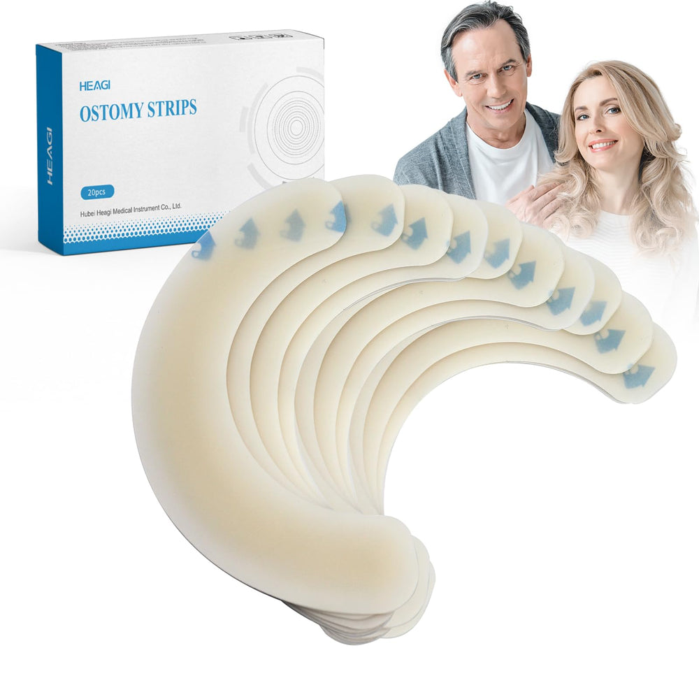 Heagimed empaque frontal mostrando 20 tiras y ventajas de sellado