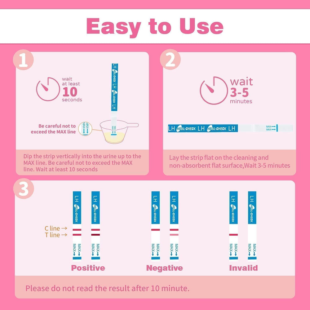 HEAL-CHECK mano sosteniendo tira, muestra escala y ergonomía