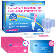 HEAL-CHECK empaque frontal mostrando kit completo y beneficios para TTC