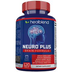 healblend Neuro Plus frente del empaque mostrando claridad y confianza
