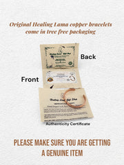 Healing Lama primer plano de la textura forjada y detalle del cobre auténtico
