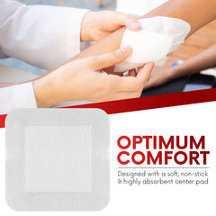 HEALQU comparación de tamaño 2x2 ideal para cortes pequeños y suturas