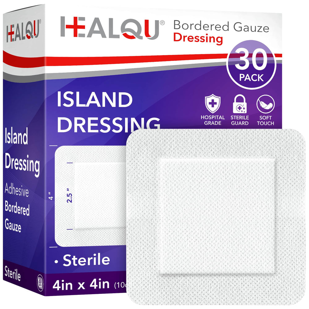 Healqu empaque frontal con 30 apósitos, protección lista para emergencias