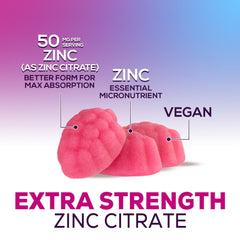 Health Nutrition Naturals primer plano textura gomita, muestra suavidad y consistencia