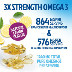 Health Nutrition Naturals etiqueta con ingredientes destacando EPA y DHA concentrados