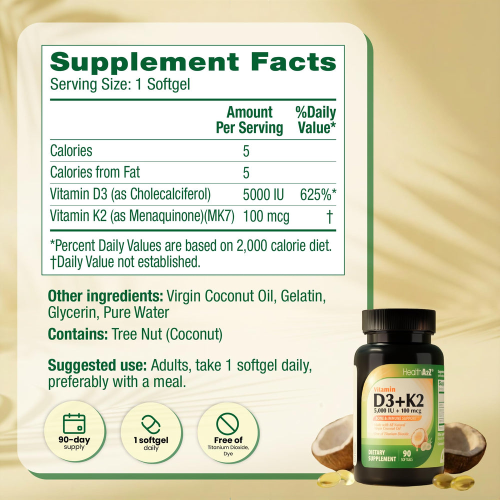 HealthA2Z ingredientes con aceite de coco virgen resaltando MCT naturales