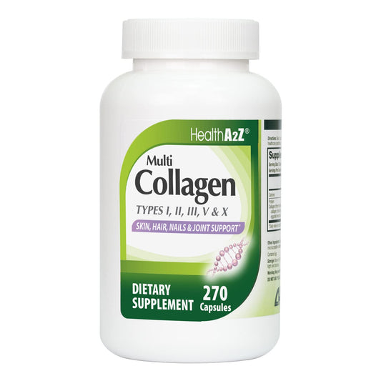 HealthA2Z Multi Collagen: cápsulas en botella para uso diario y conveniencia