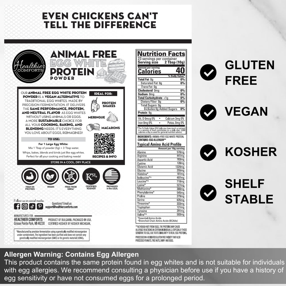 Healthier Comforts omelet vegano esponjoso servido, muestra función como ligante