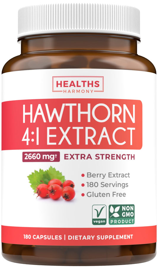Healths Harmony frasco frontal mostrando etiqueta clara y beneficios