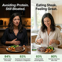 Healthy Gut etiqueta con ingredientes y dosis para confianza