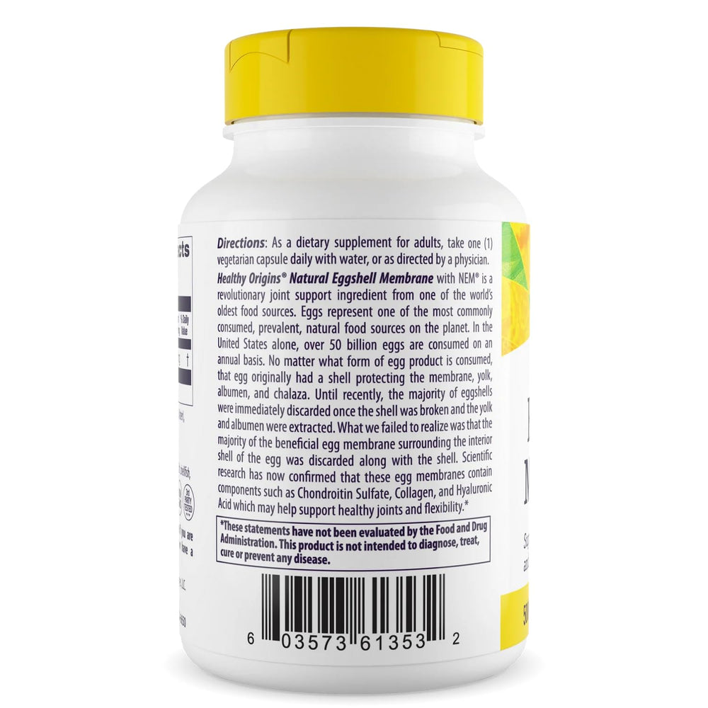 Healthy Origins etiqueta con lista de ingredientes y garantía de calidad