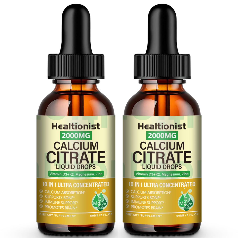 Healtionist frasco frontal mostrando etiqueta clara y beneficio de formulación líquida