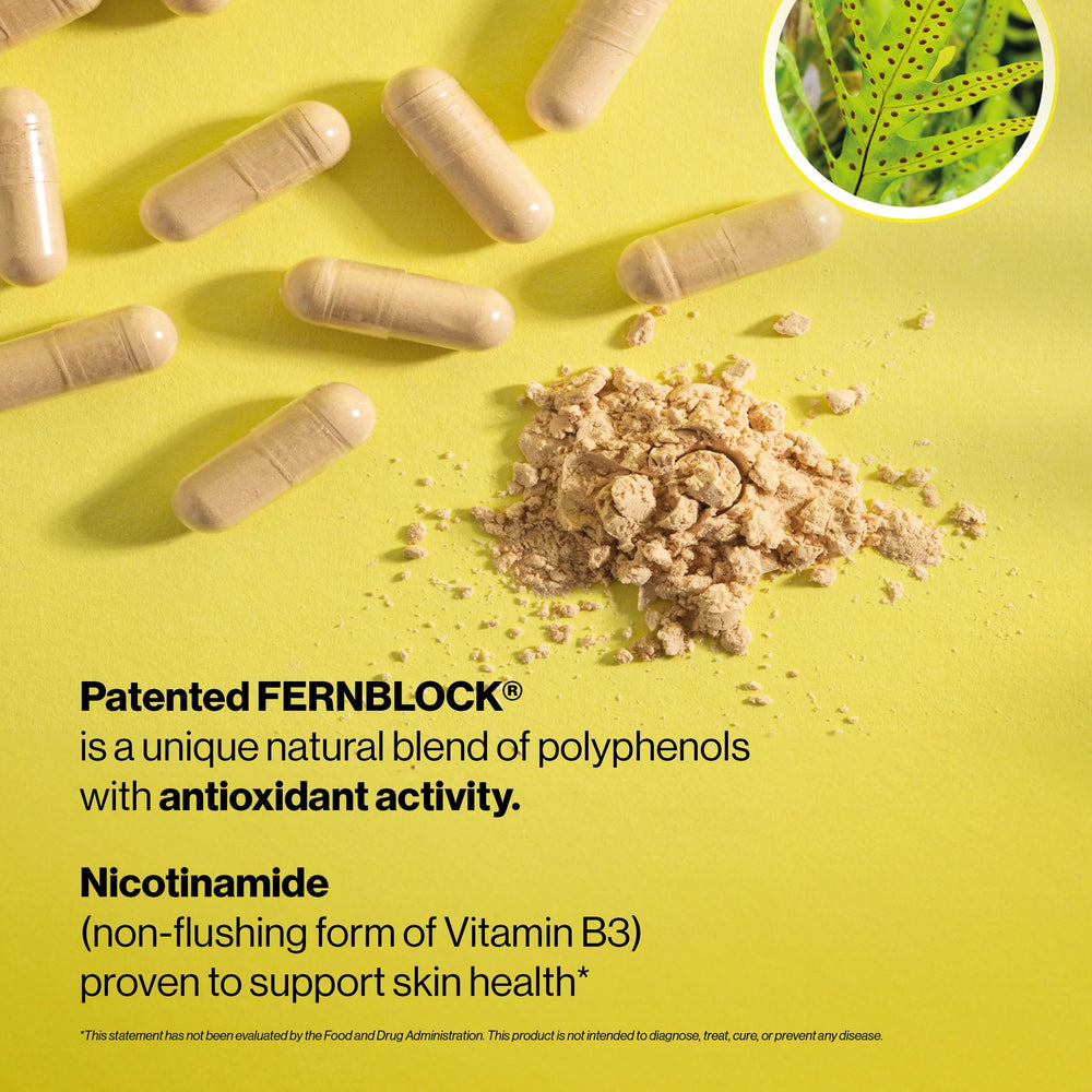 Heliocare ingredientes Fernblock PLE ilustrados para apoyo antioxidante