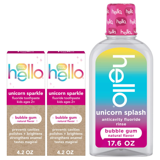 hello Unicorn pack frontal mostrando envases y beneficio motivador