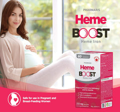 HEME BOOST tabletas en mano para comparar tamaño y dosificación práctica