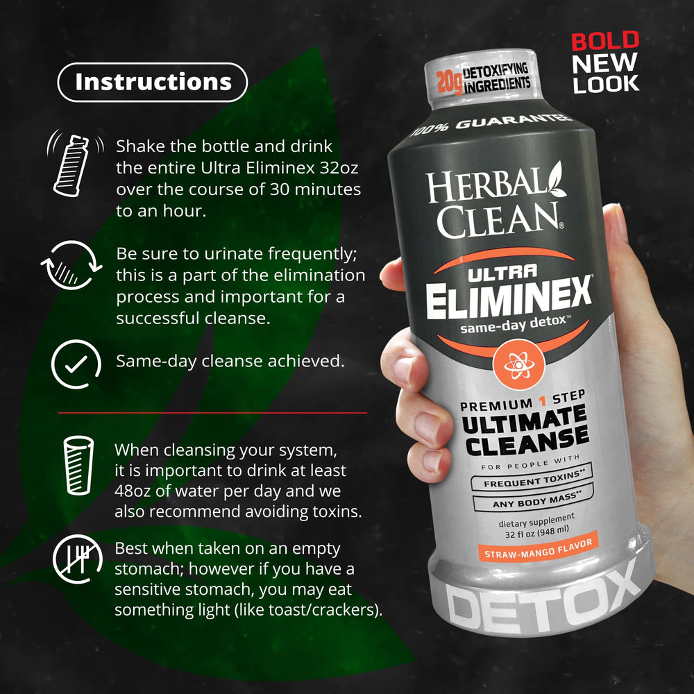 Etiqueta de ingredientes de Herbal Clean con lista clara y beneficios visibles