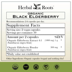 Herbal Roots primer plano de cápsula mostrando textura y pureza