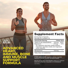 Cápsulas de HerbaMe D3 K2 Magnesio para uso diario