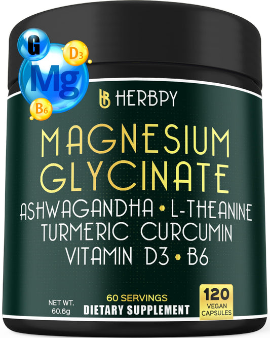 Herbpy 6en1 en botella: apoyo al descanso y bienestar general.